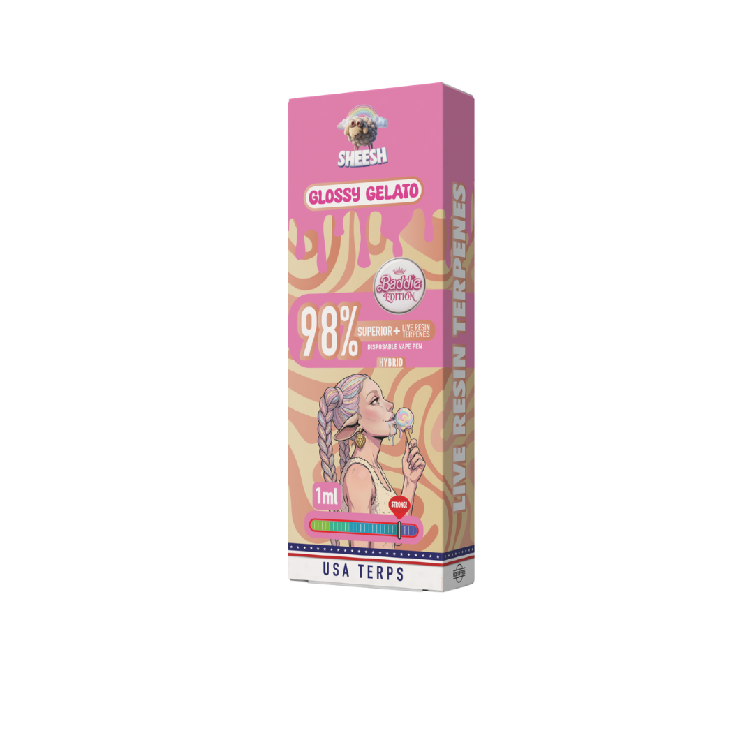 SHEESH Superior Pro Baddie Edition - Glossy Gelato - 1ml Disposable Vape